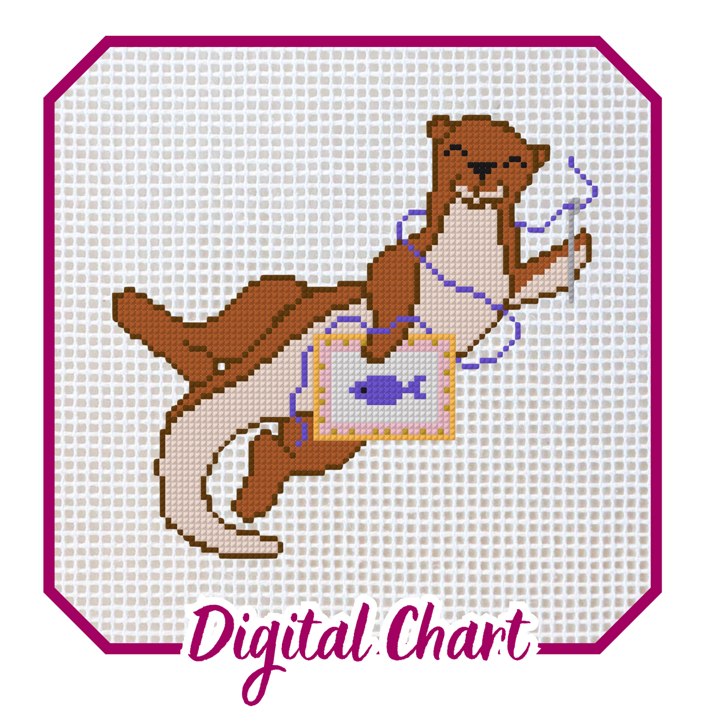Needlepoint Otter Digital Chart