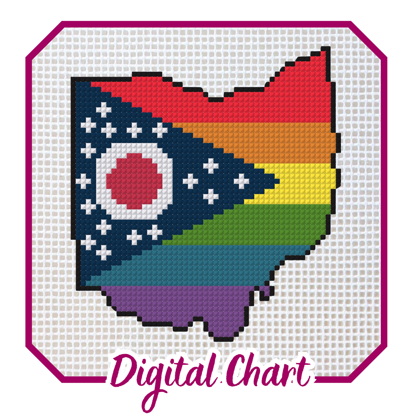 Ohio Pride Needlepoint Digital Chart