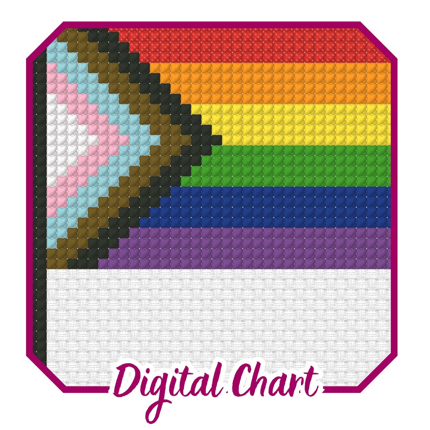 Mini Pride Flag Needlepoint Digital Chart