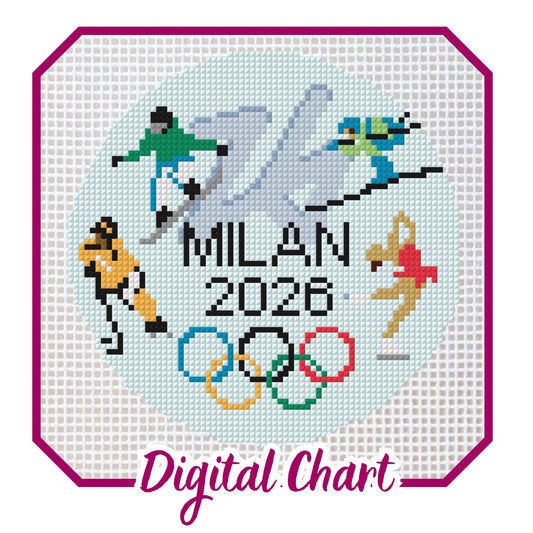 2026 Winter Olympics Needlepoint Digital Chart