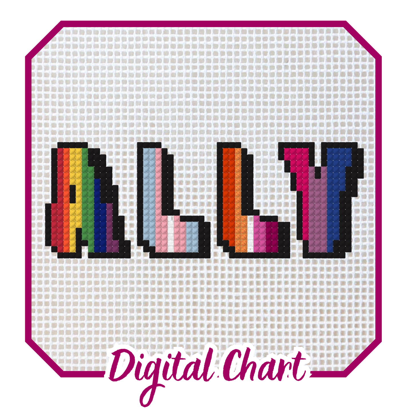 LGBTQ Ally Pride Needlepoint Digital Chart