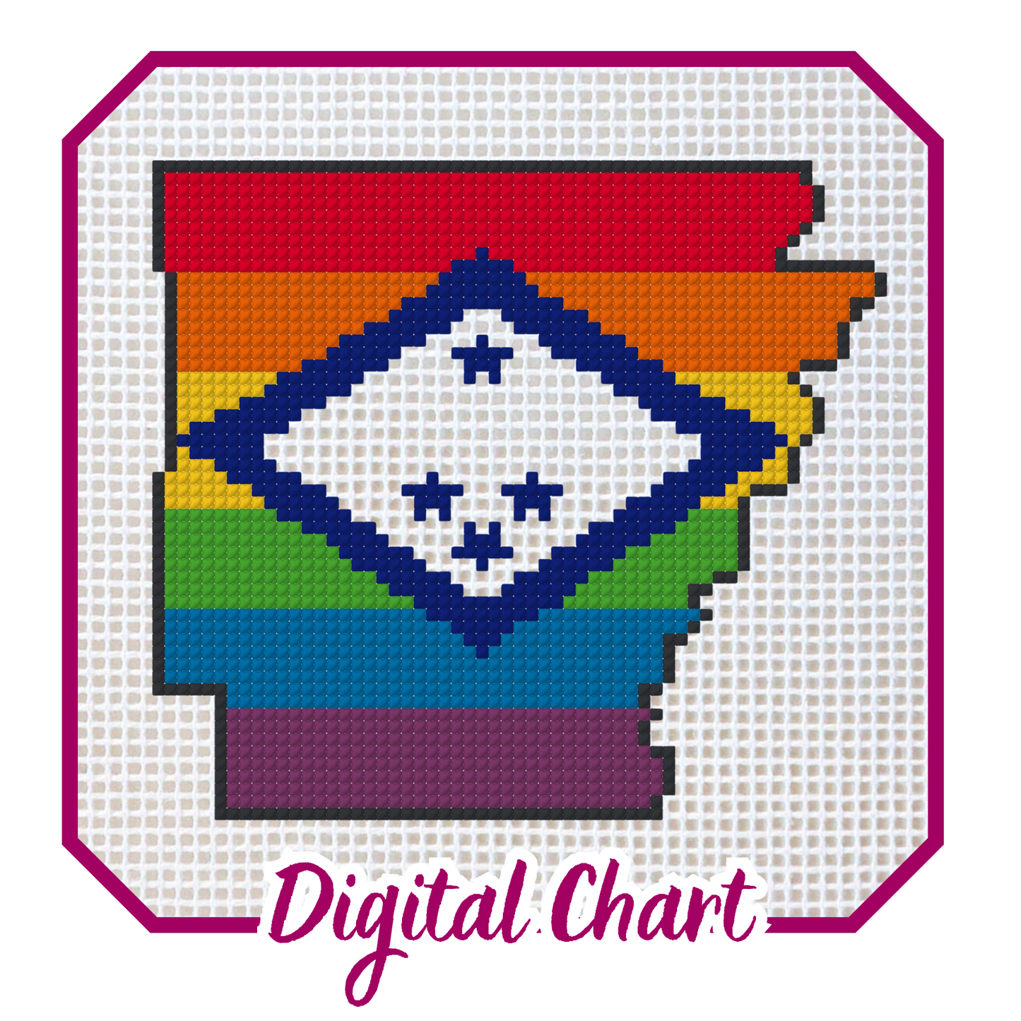 Arkansas Pride Needlepoint Digital Chart