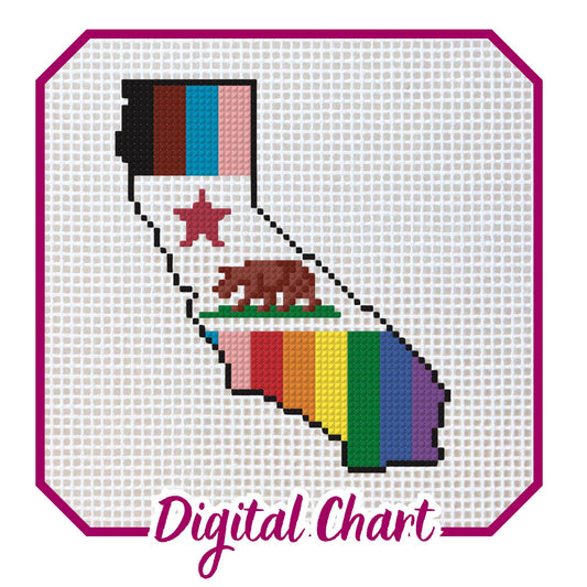 California Pride Needlepoint Digital Chart