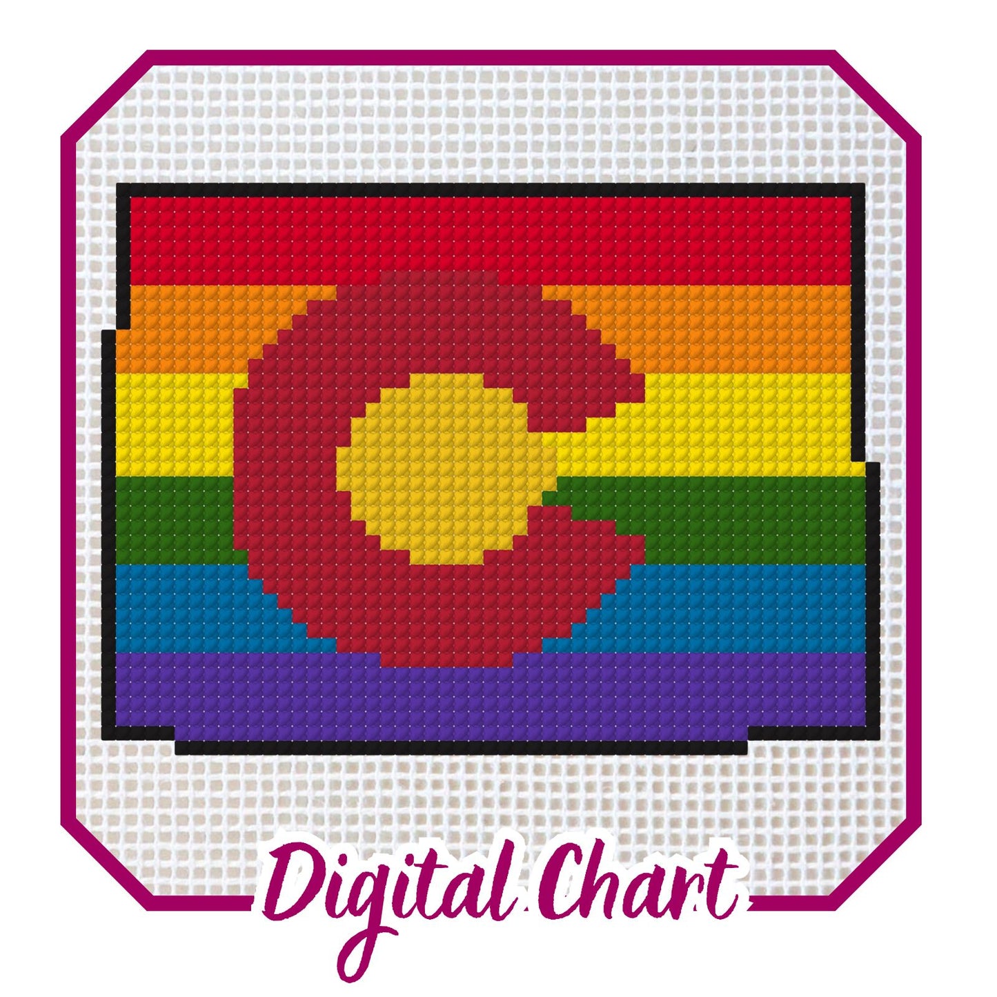 Colorado Pride Needlepoint Digital Chart
