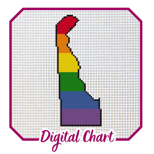 Delaware Pride Needlepoint Digital Chart