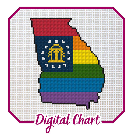 Georgia Pride Needlepoint Digital Chart