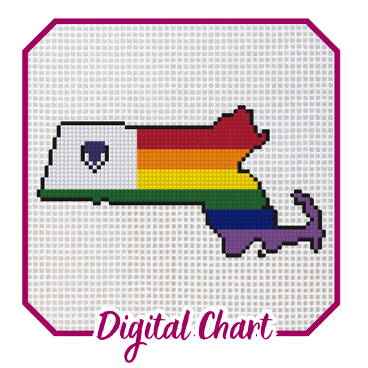 Massachusetts Pride Needlepoint Digital Chart
