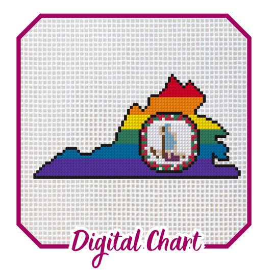 Virginia Pride Needlepoint Digital Chart