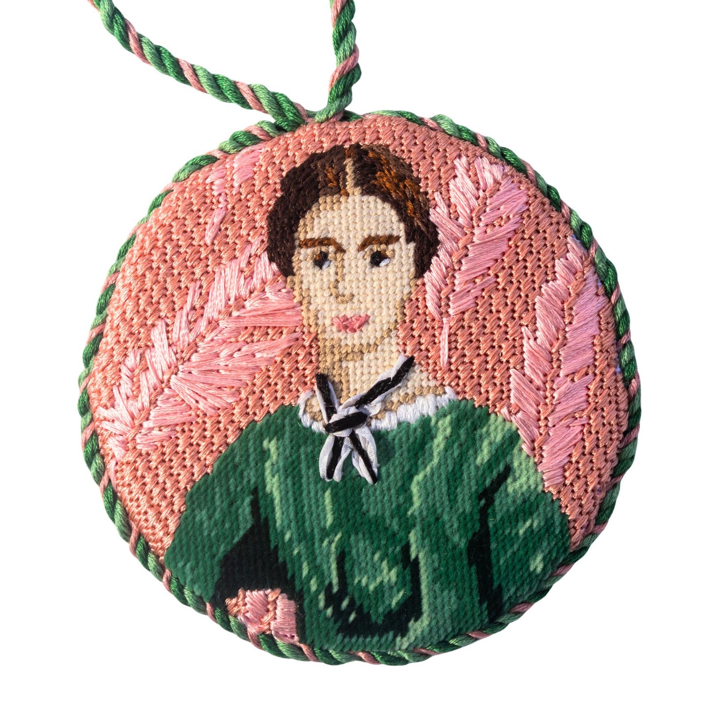 Emily Dickinson Round Needlepoint Canvas